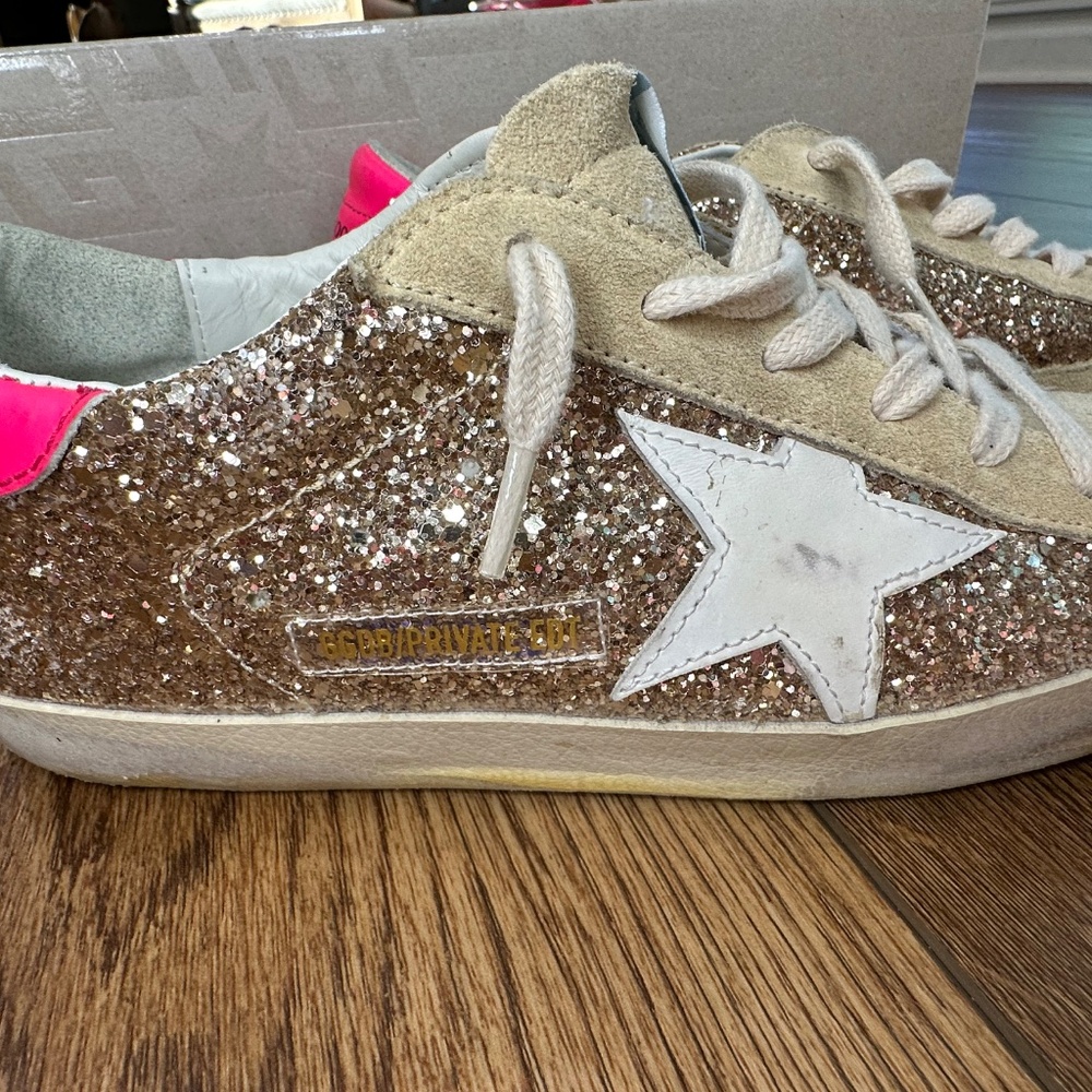 GOLDEN GOOSE Superstar Glitter Low-Top Sneakers - Picture 4 of 16